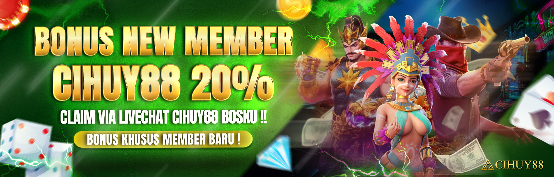 Bonus New Member 20%