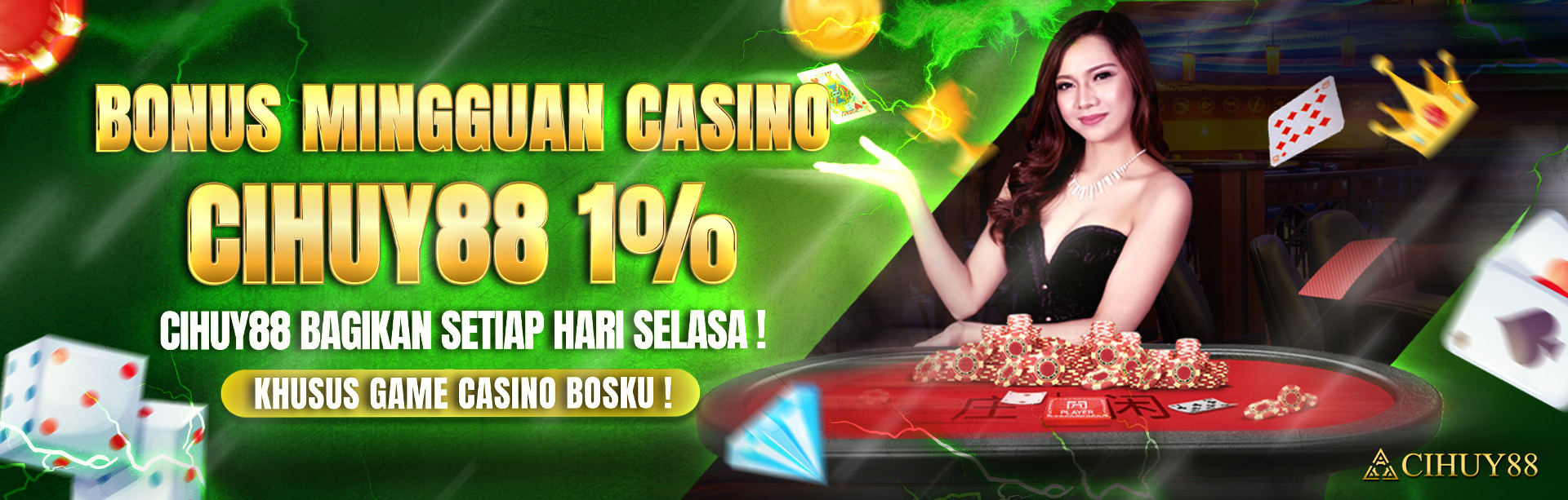 Bonus Mingguan Casino 1%